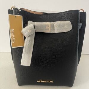 Michael Kors Black Leather Shoulder Bag